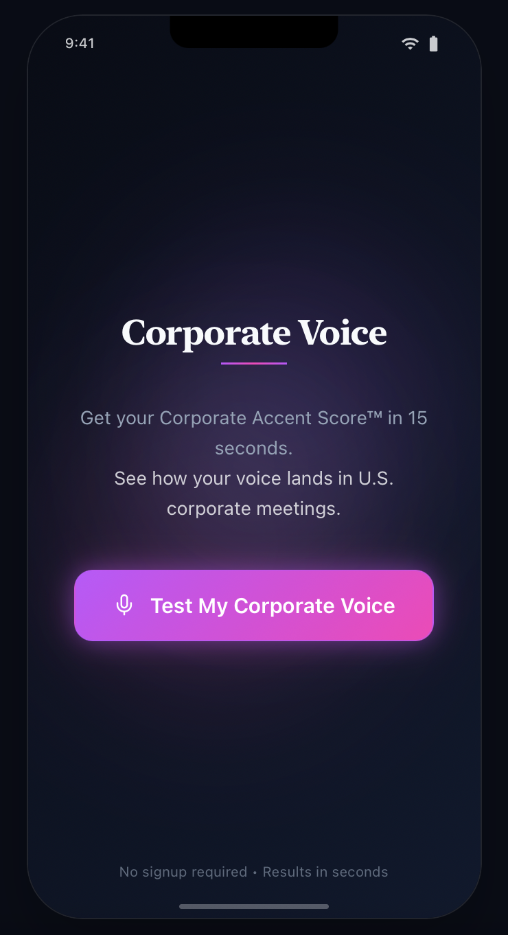 Clear Accent — Recording Prompt