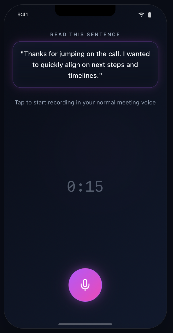 Clear Accent — Recording Prompt